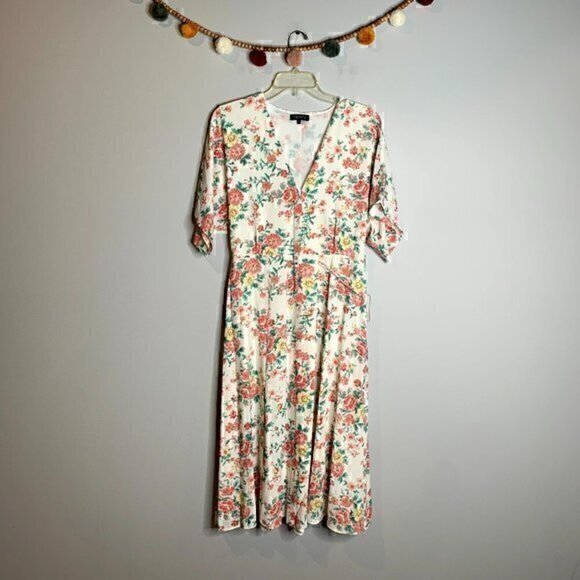 NWT 1. State floral kimono wrap dress - Picture 1 of 6